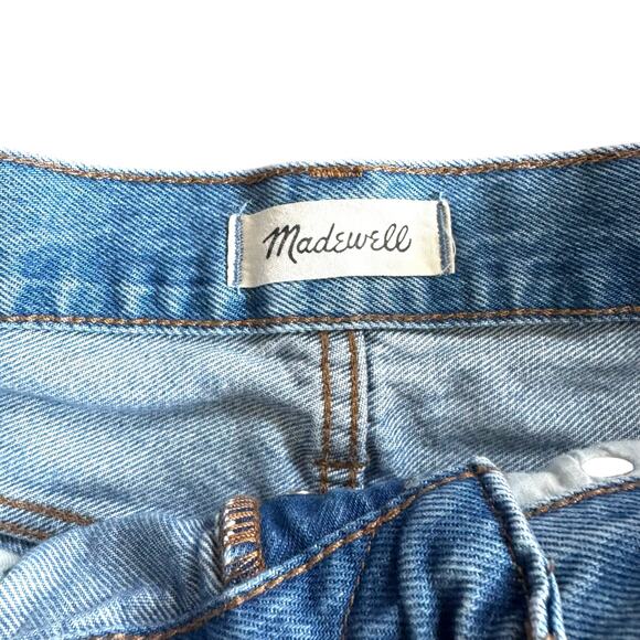 Madewell Relaxed Denim Shorts Homecrest Wash Ripped Edition Raw Hem Distress 26 - Picture 3 of 14